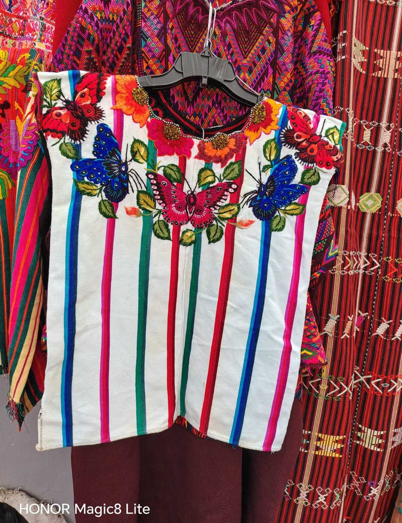 Colourful Butterflies Santiago Huipil #6-432