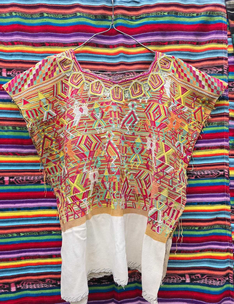 Red and Mustard Nebaj Huipil #6-443