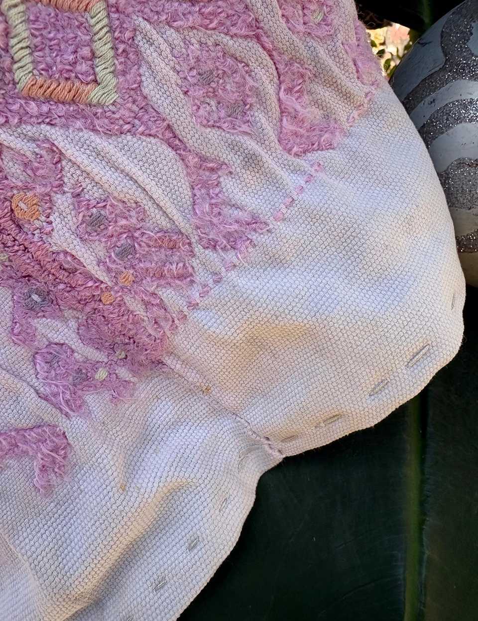 Pink and White Nahuala Tzute #6-457
