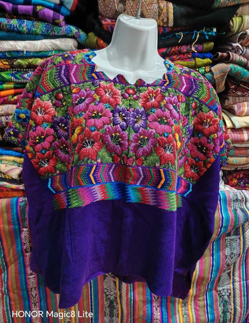 Purple and Pink Comalapa Huipil #6-472