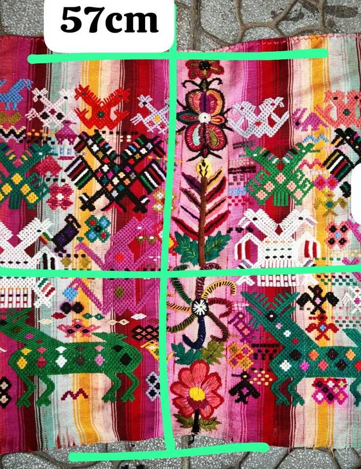 (Reserved for Sarah) Floral and Deer Chichicastenango Tzute #7-1