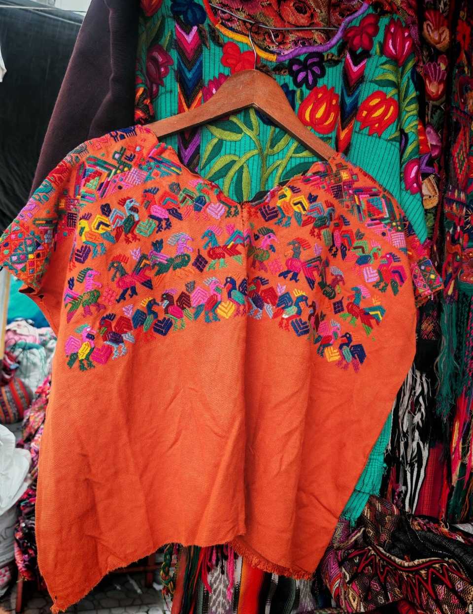 Orange Nahuala Huipil #7-34