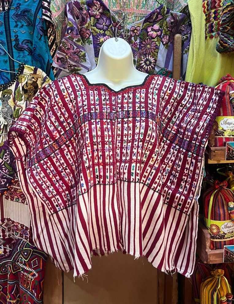 Red and White San Lucas Huipil #7-60