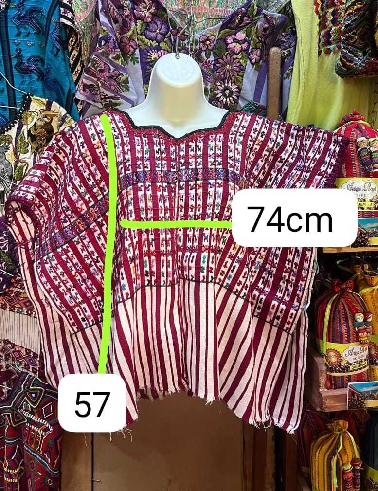 Red and White San Lucas Huipil #7-60