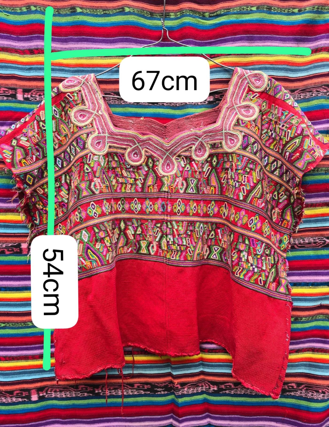 Traditional Red Nebaj Huipil #7-71