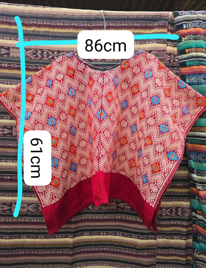 Red and Blue Aguas Calientas Huipil #7-73