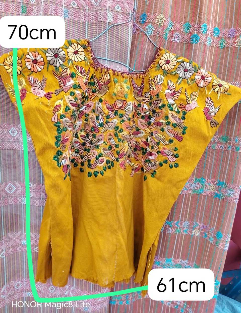 Mustard and Pink Santiago Huipil #7-127
