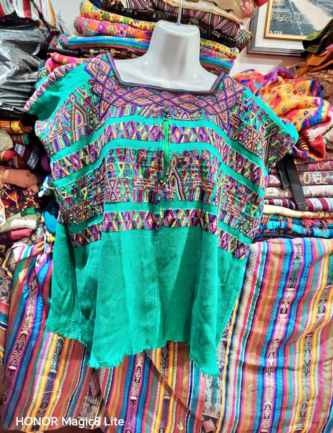 Green and Pink Nebaj Huipil #7-141
