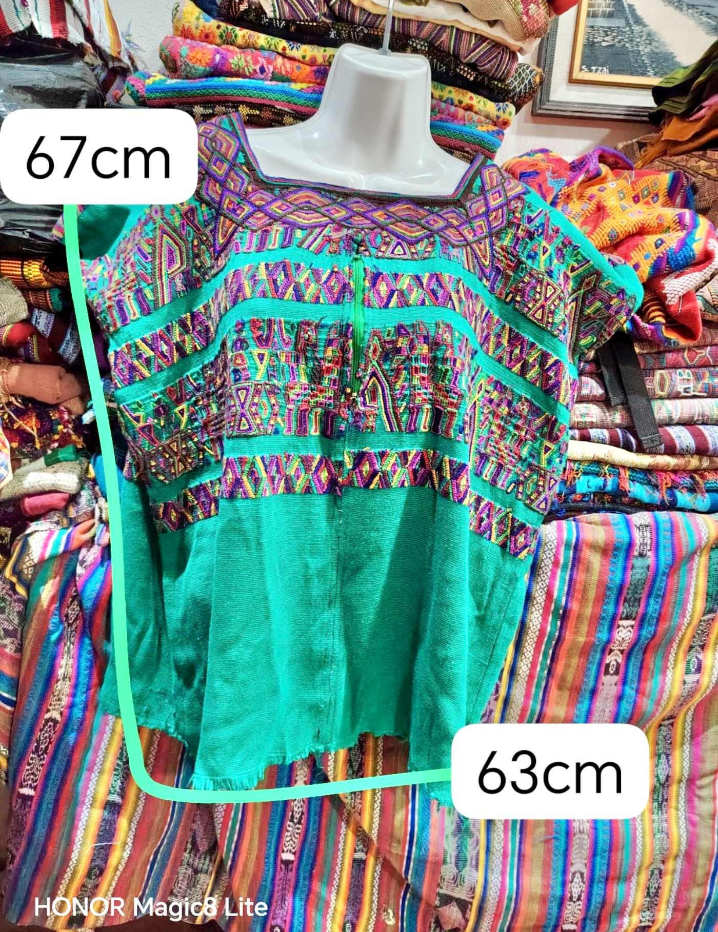 Green and Pink Nebaj Huipil #7-141