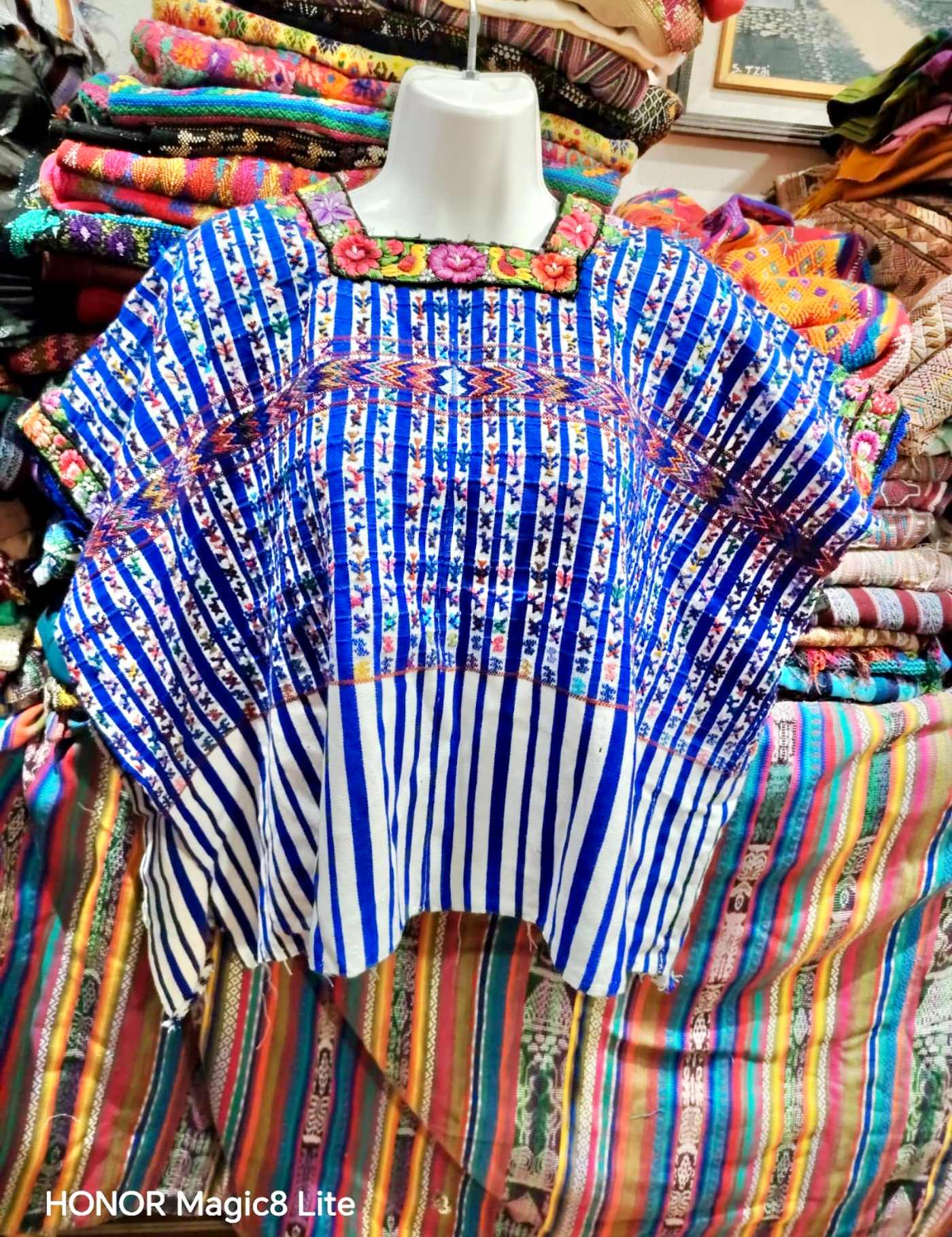 Blue and White San Lucas Huipil #7-155