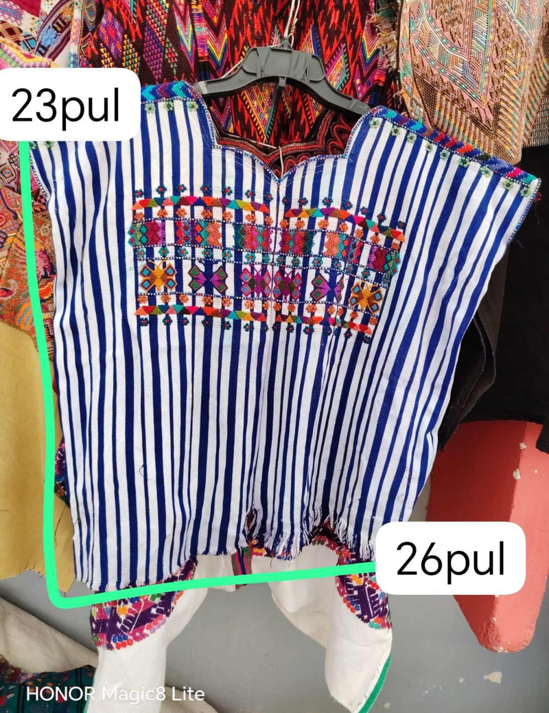 Blue and Whtie Saint Lucas Toliman Huipil #7-162