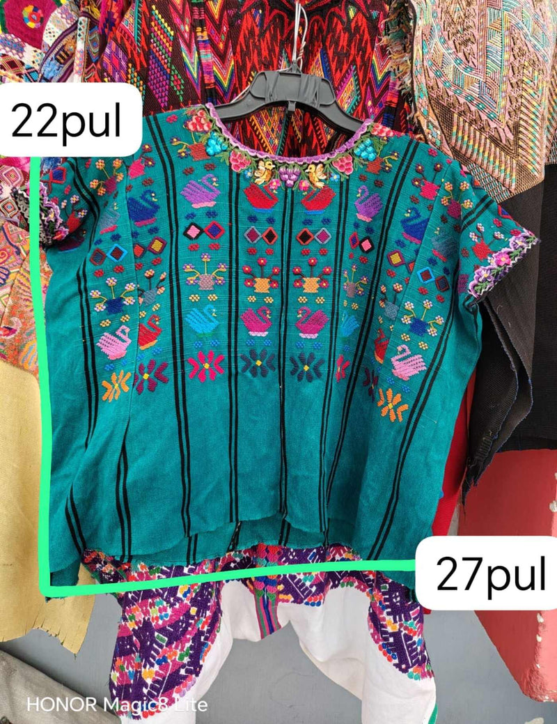 Teal Green Saint Lucas Toliman Huipil #7-162