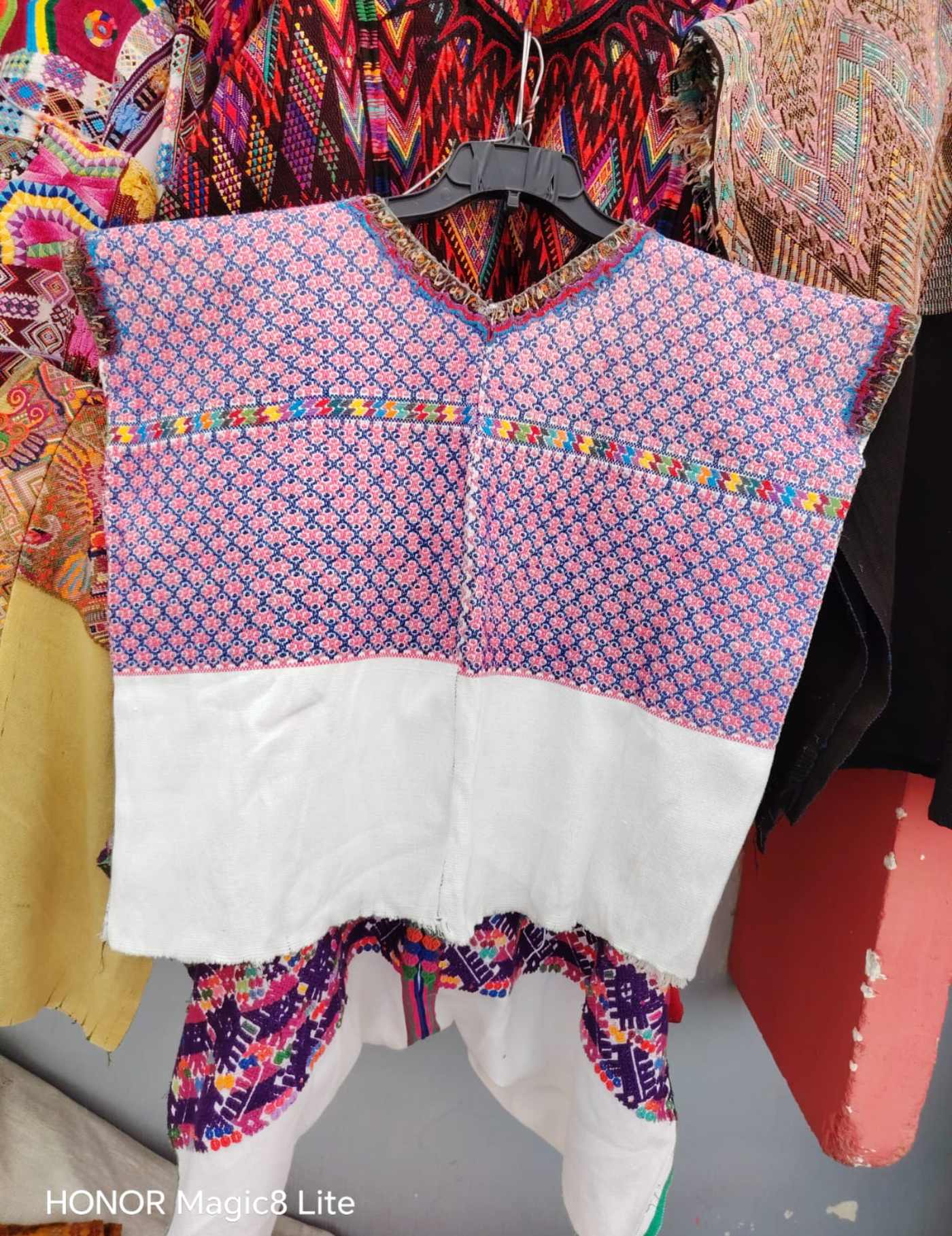 Pink and White San Lucas Huipil #7-163