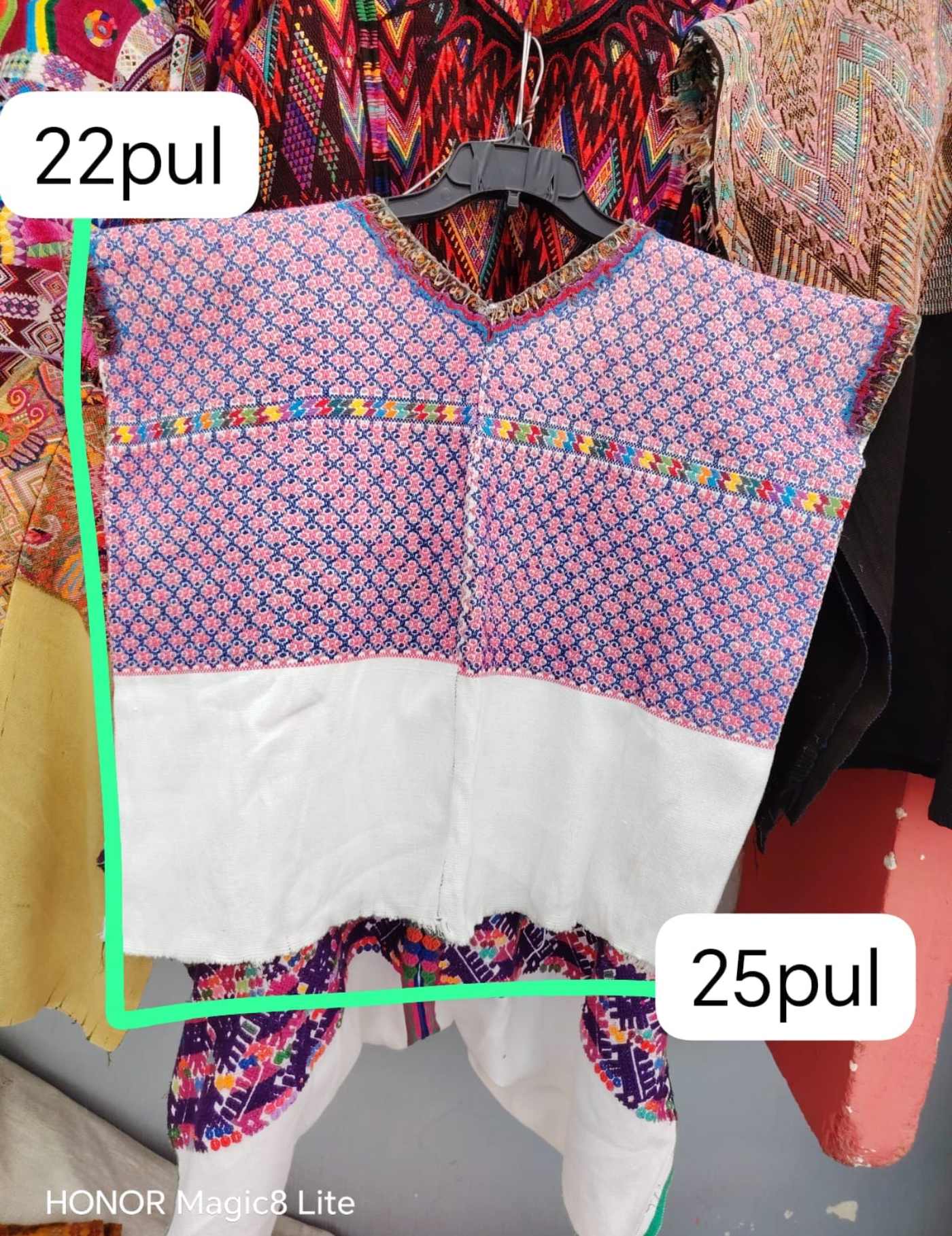 Pink and White San Lucas Huipil #7-163