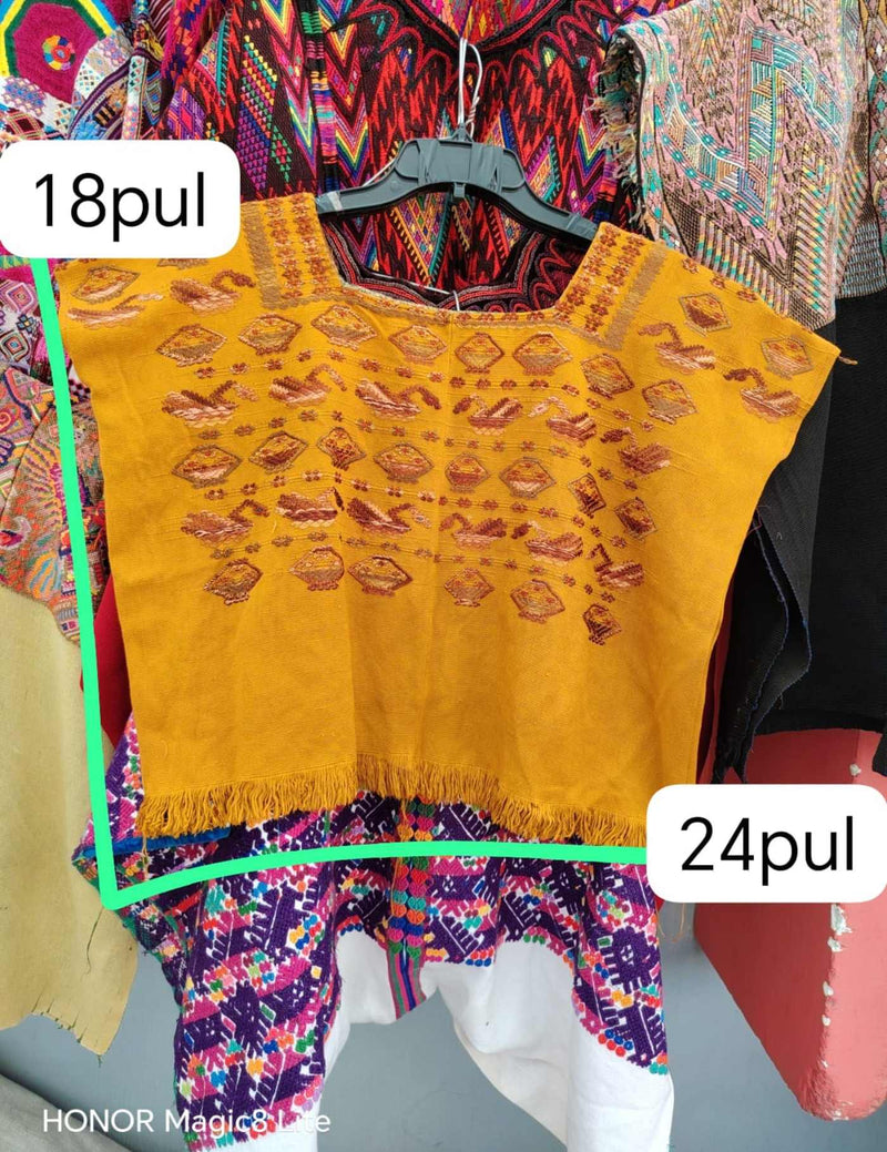 Mustard Saint Lucas Toliman Huipil #7-163