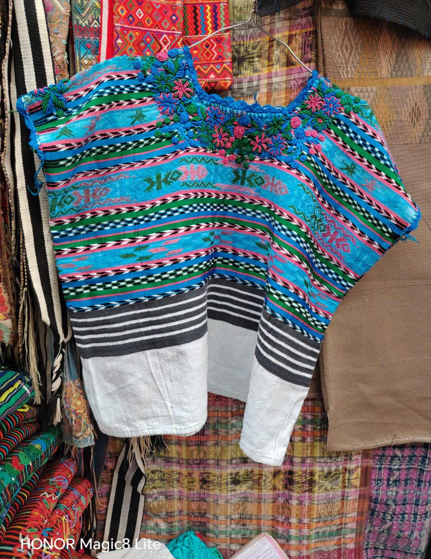 Bright Blue Santiago Huipil #7-182
