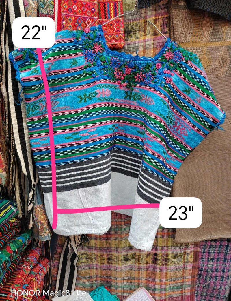 Bright Blue Santiago Huipil #7-182