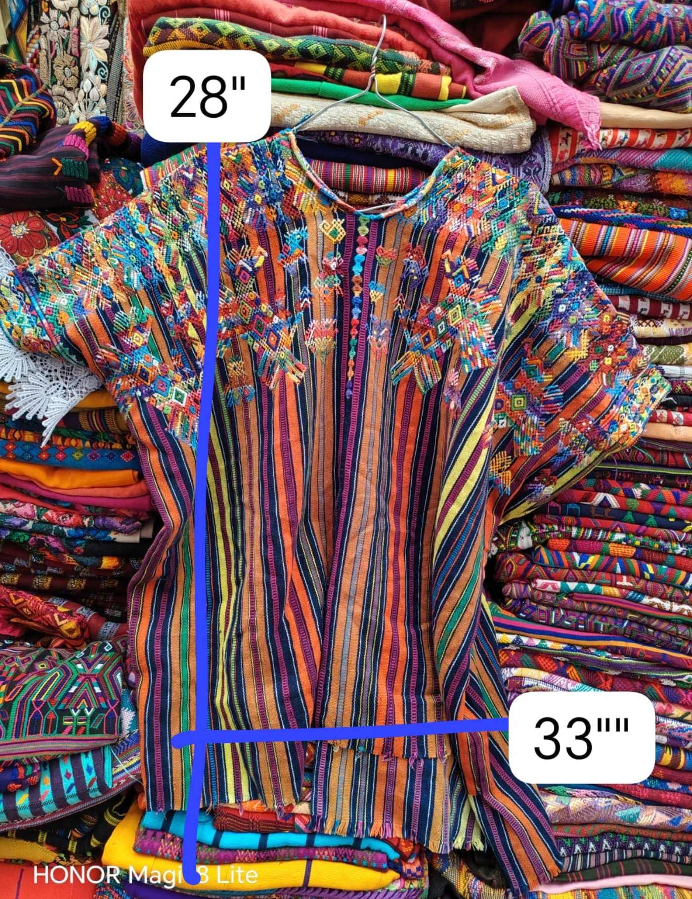 Colourful Striped Nahuala Huipil #7-186