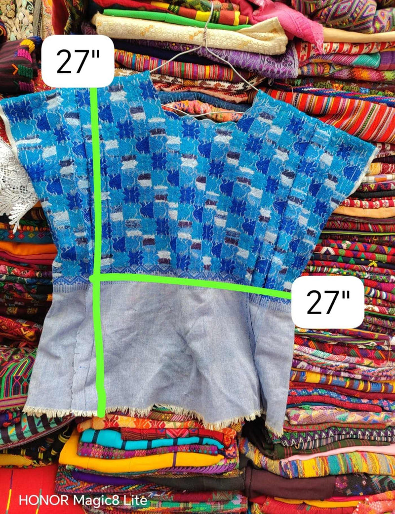 Blue And Grey Sacatepequez Huipil #7-192