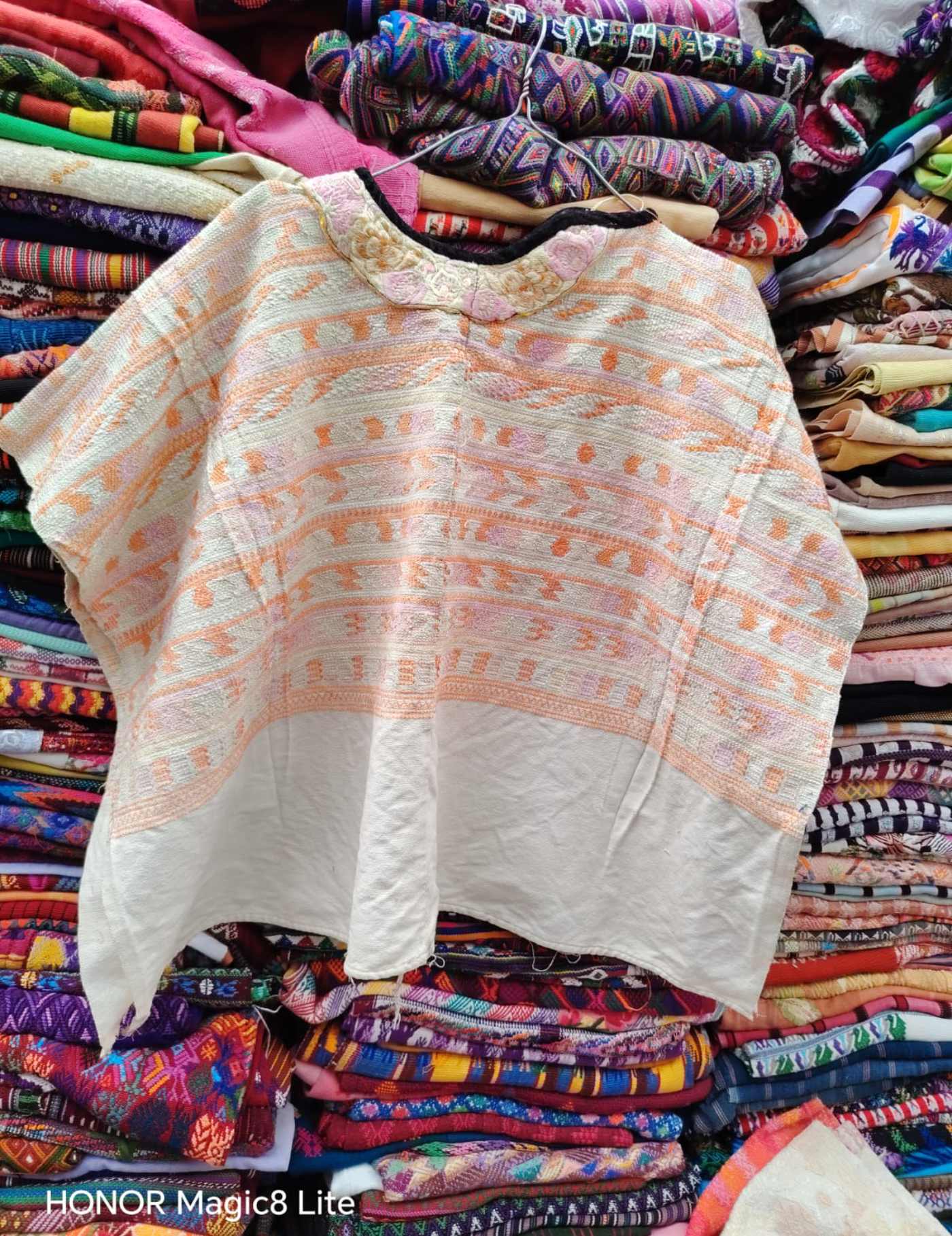 Peach And Pink Comalapa Huipil #7-198