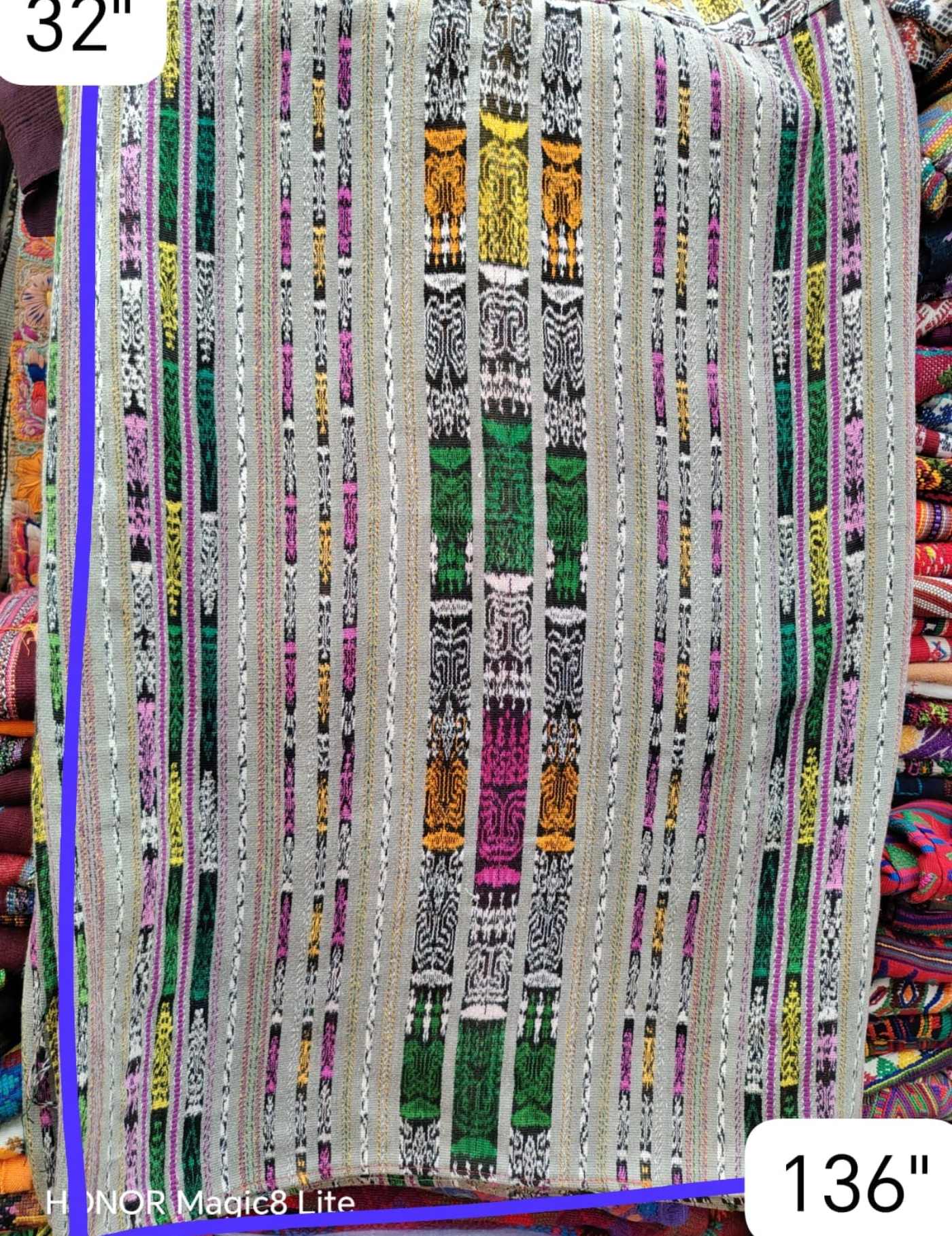 Colourful On Grey Patzun Huipil #7-204