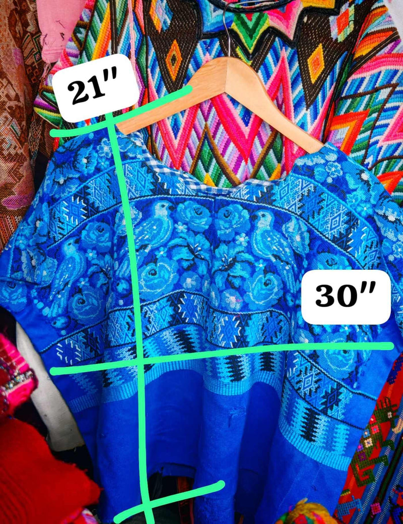 Bright Blue Comalapa Huipil #7-207