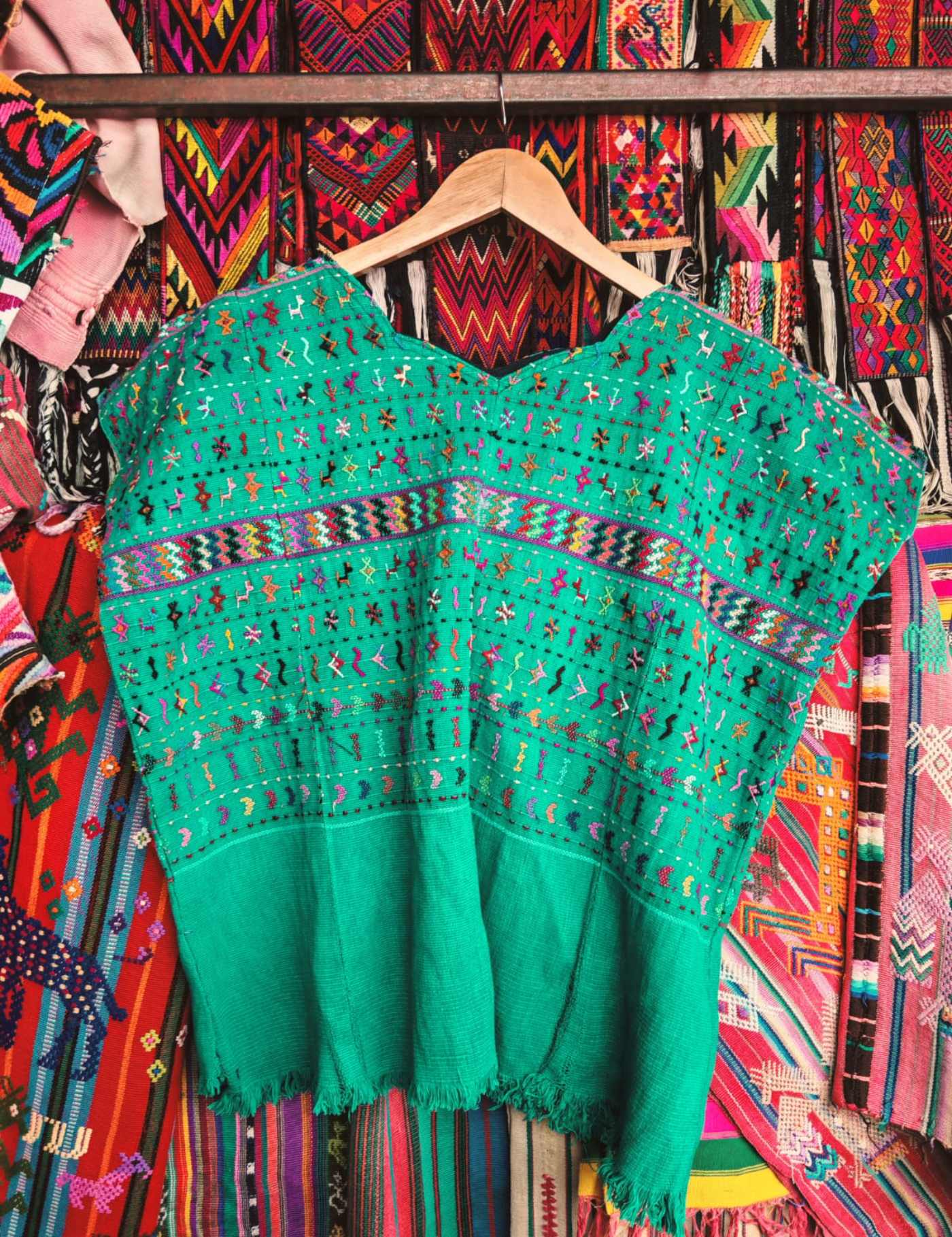 Green And Violet San Lucas Huipil #7-210