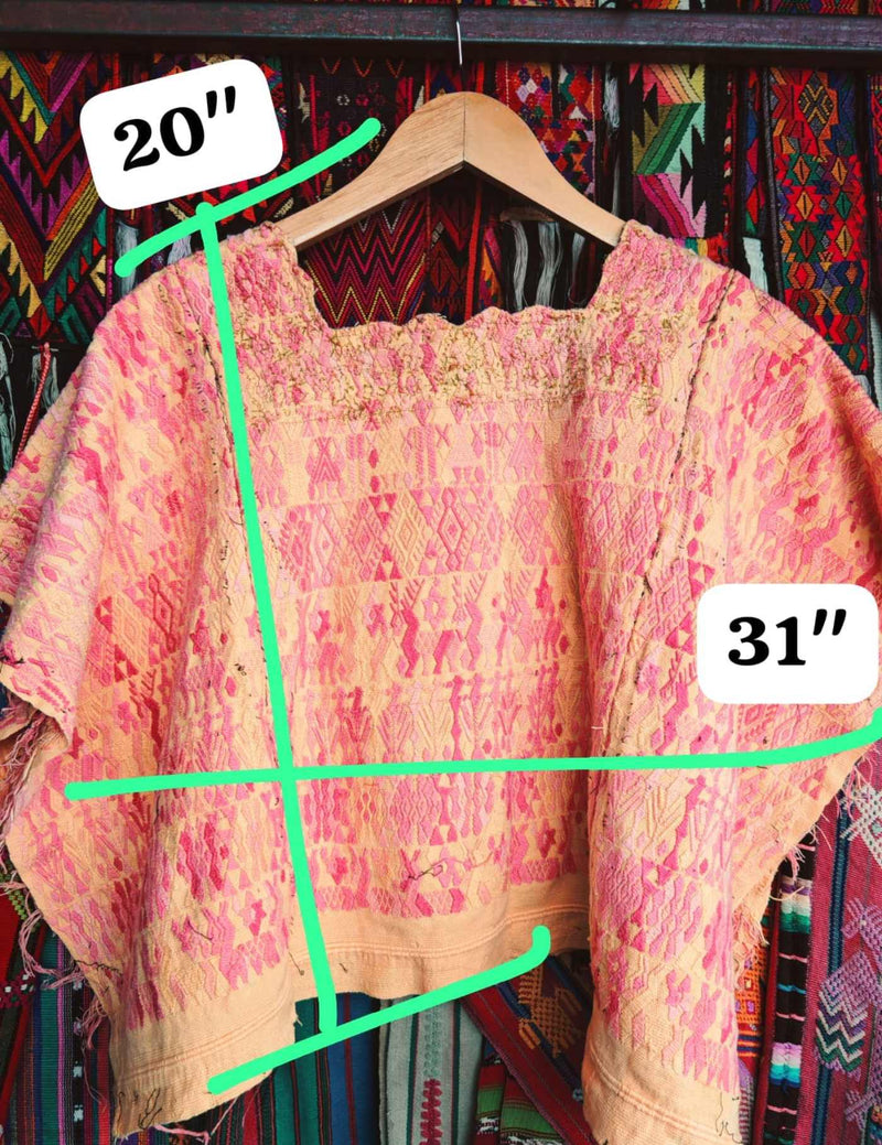Primrose And Pink Coban Huipil #7-215