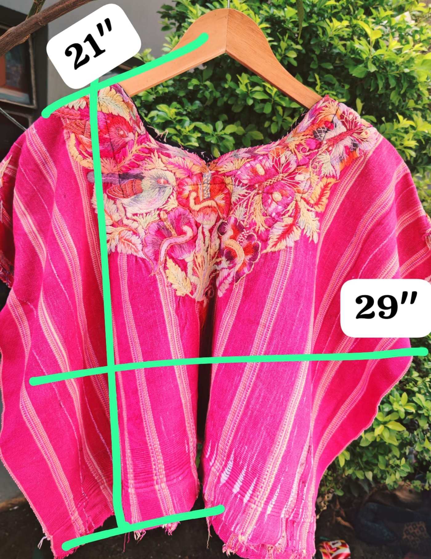Hot Pink Santiago Huipil #7-228