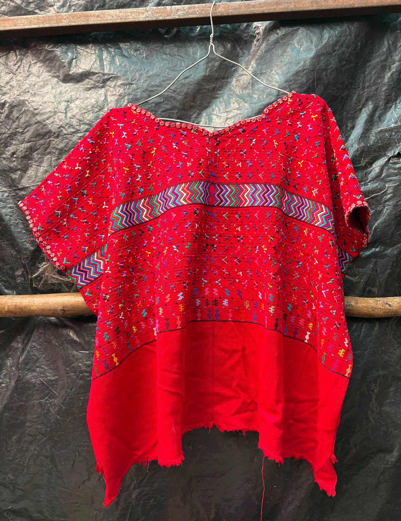 Bright Red San Lucas Huipil #7-254