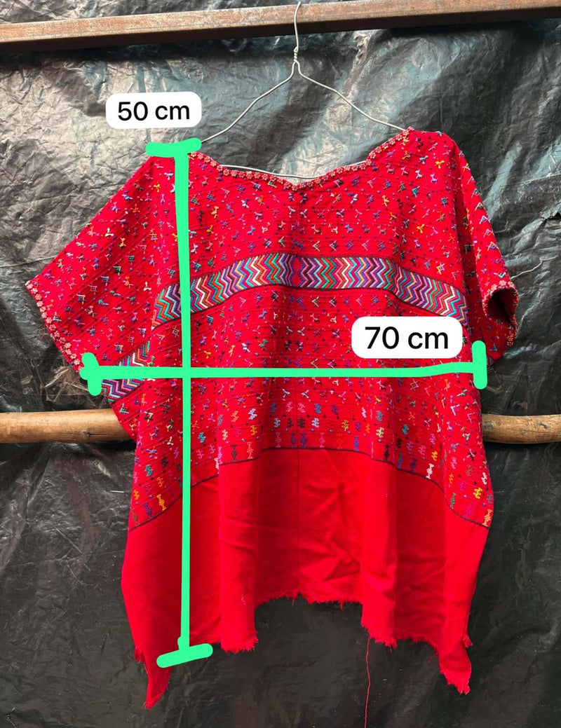 Bright Red San Lucas Huipil #7-254