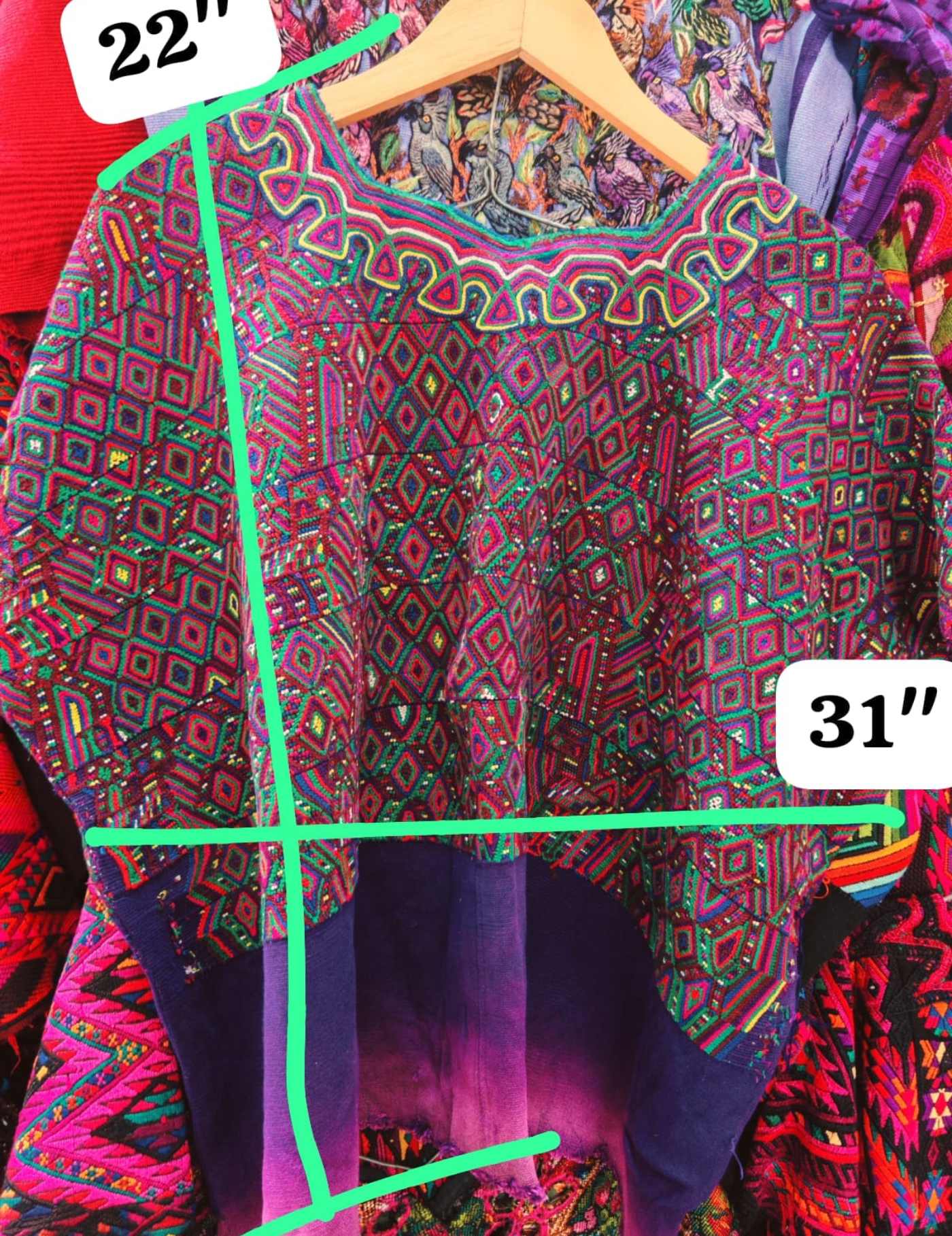 Red And Purple Nebaj Huipil #7-270