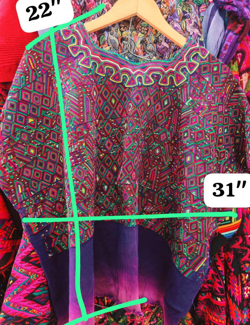 Red And Purple Nebaj Huipil #7-270
