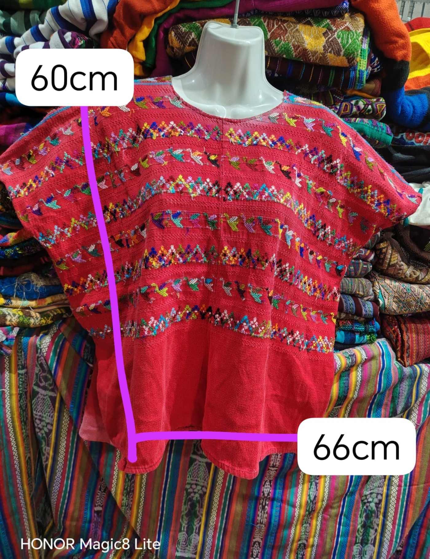 Colourful On Red San Lucas Huipil #7-282