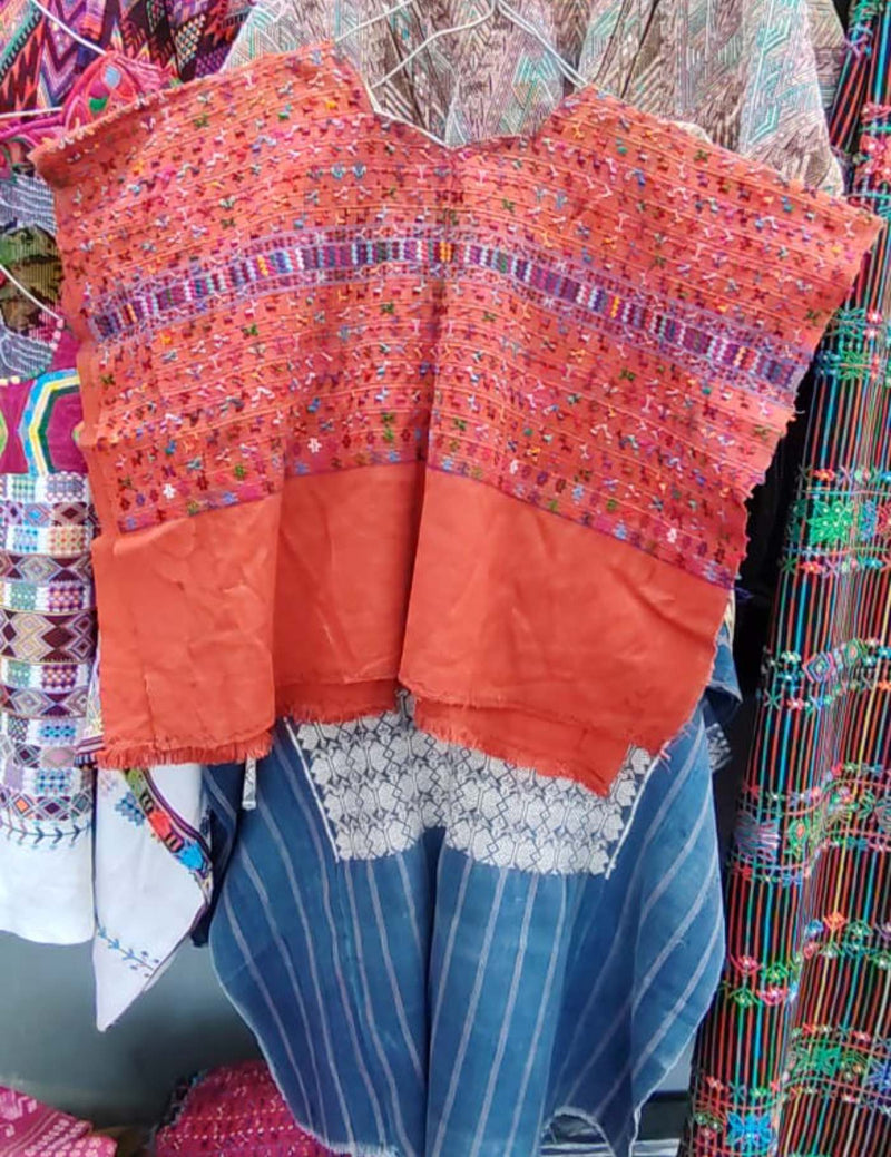 Orange With Purple San Lucas Huipil #7-296