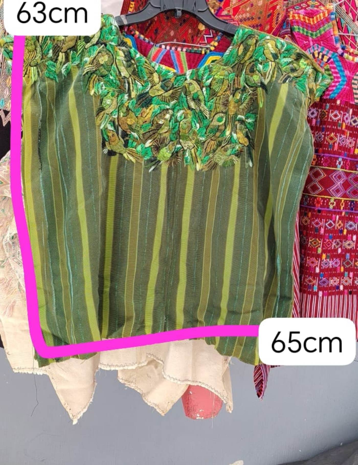 Warm Green Santiago Huipil #7-324