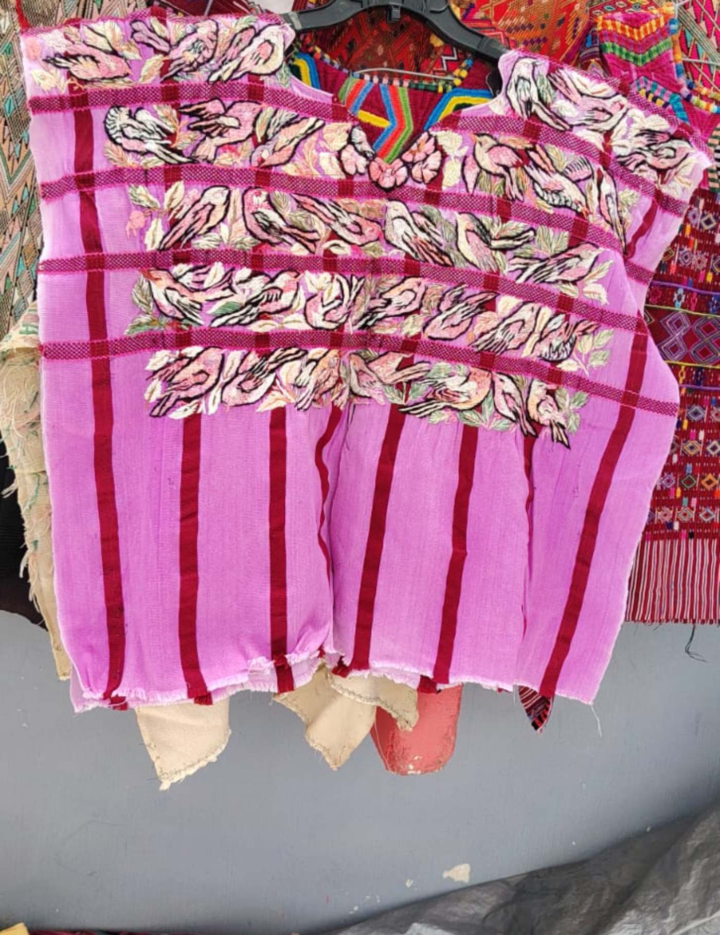 Pink And Red Santiago Huipil #7-332