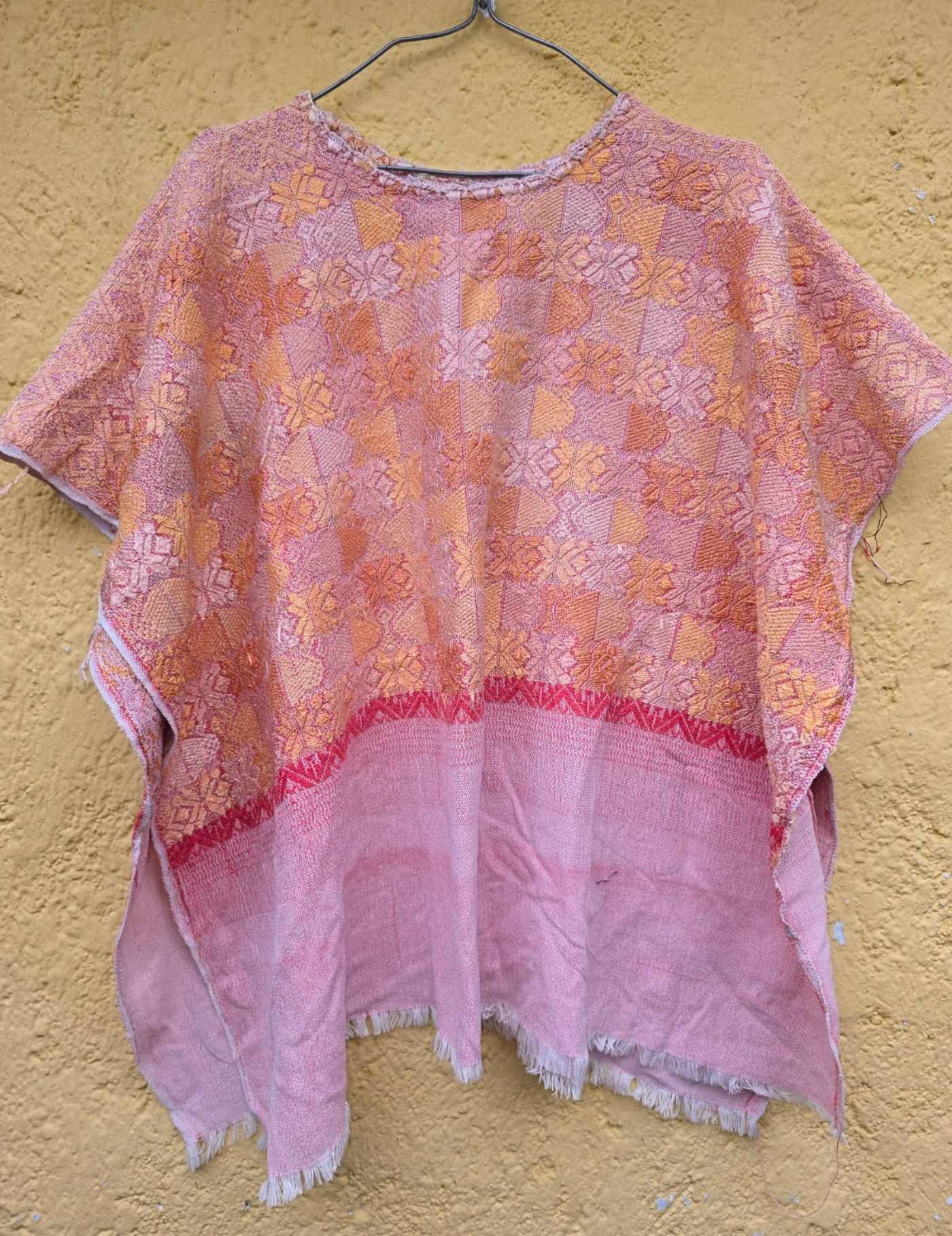 Pink And Coral Sacatepéquez Huipil #7-336