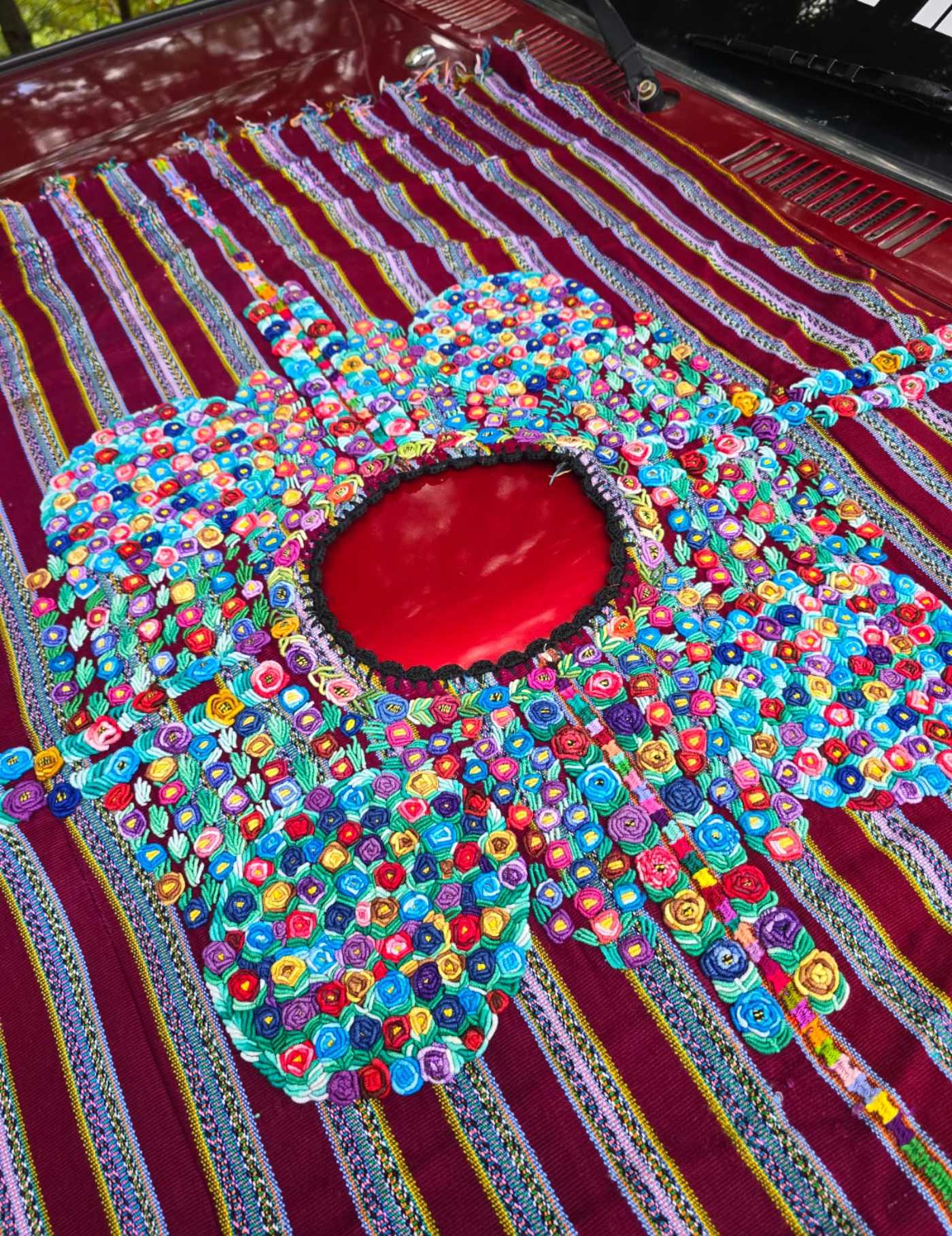 Colourful Rococo Patzún Huipil #7-339