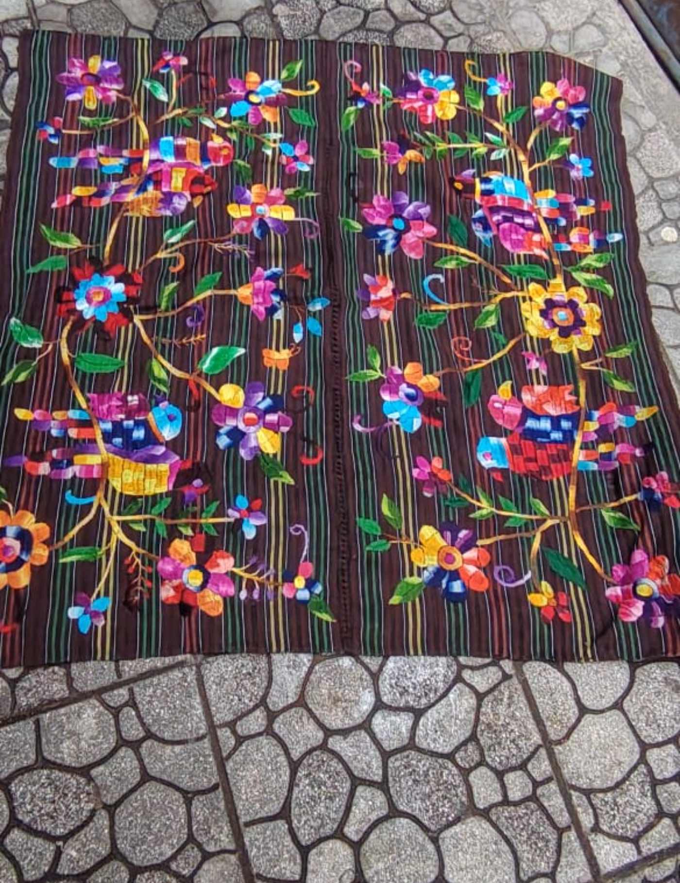 Pretty Floral Nahualá Tzute #7-350