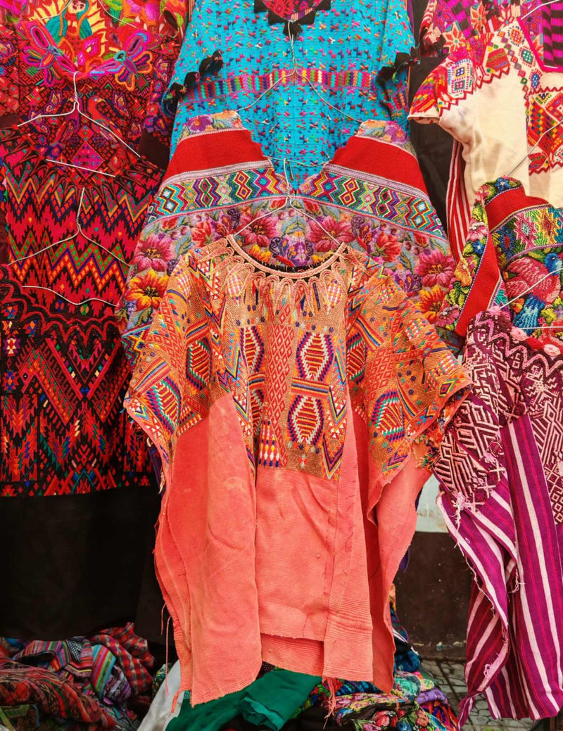Orange Chichicastenango Huipil #7-361