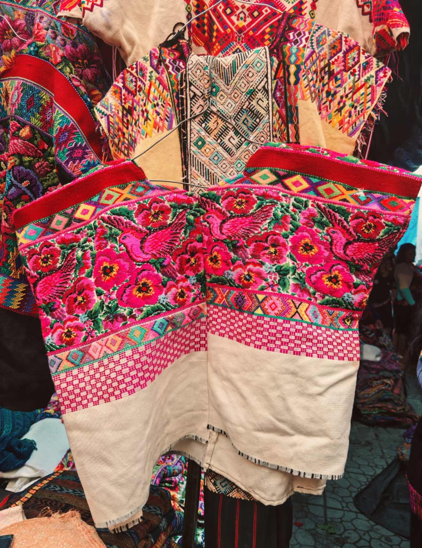Pink And Red Comalapa Huipil #7-376