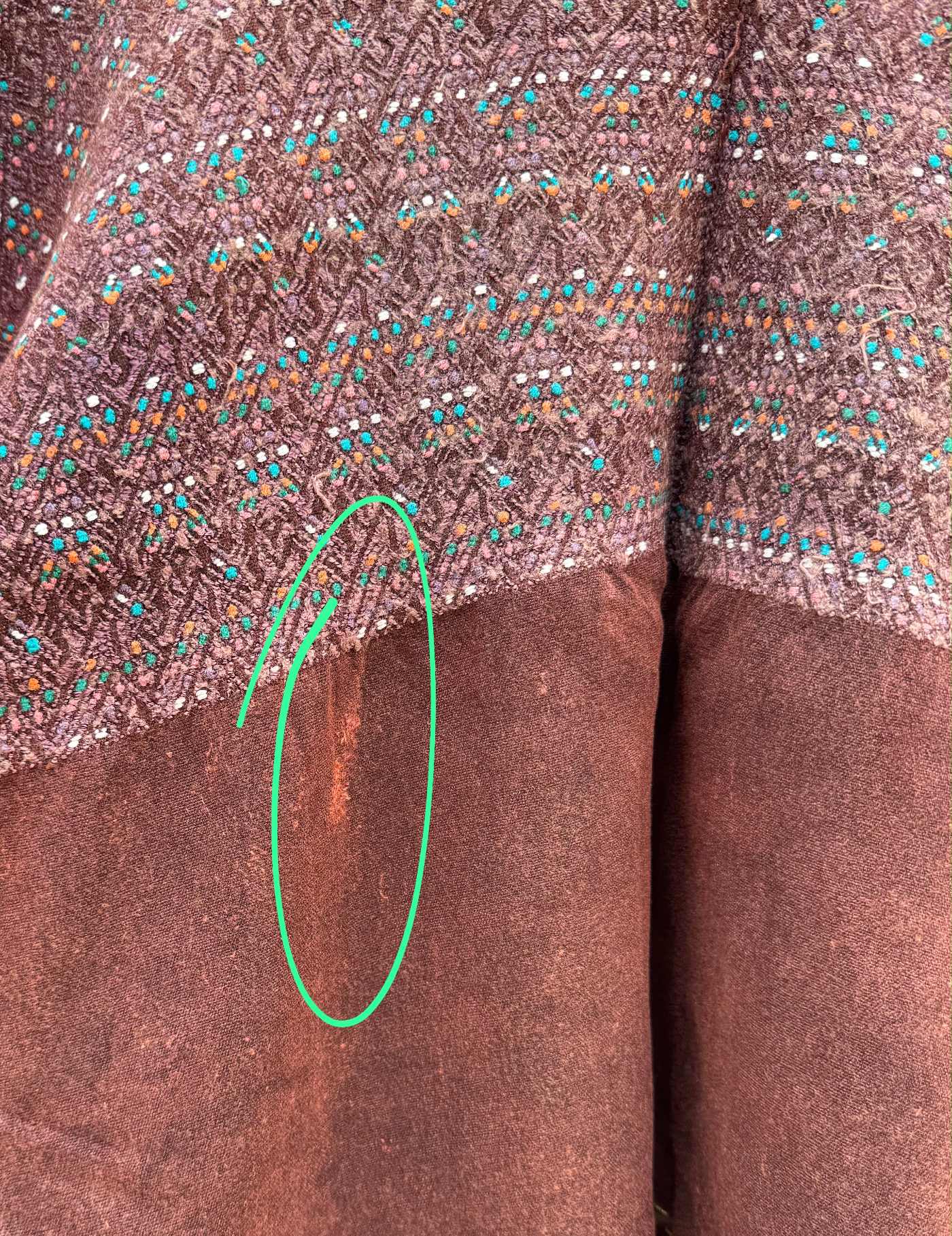 Faded Warm Brown Nahualá Huipil #7-388