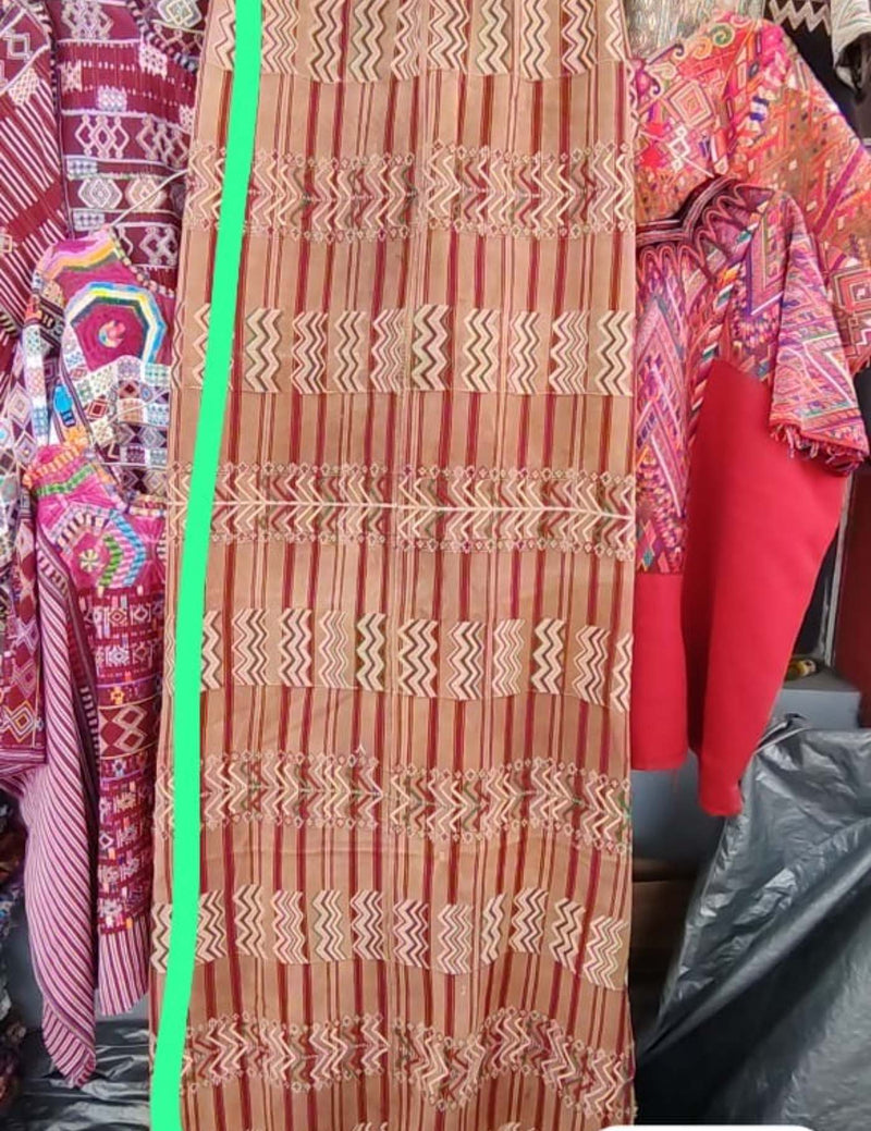 Beige And Red Colotenango Corte #7-396