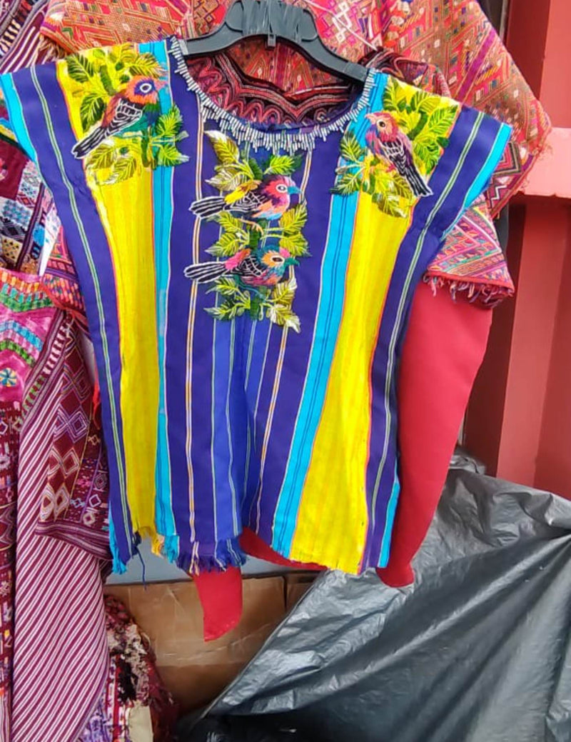 Purple And Yellow Santiago Huipil #7-400