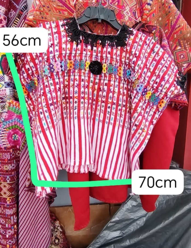 Red And White San Lucas Huipil #7-401