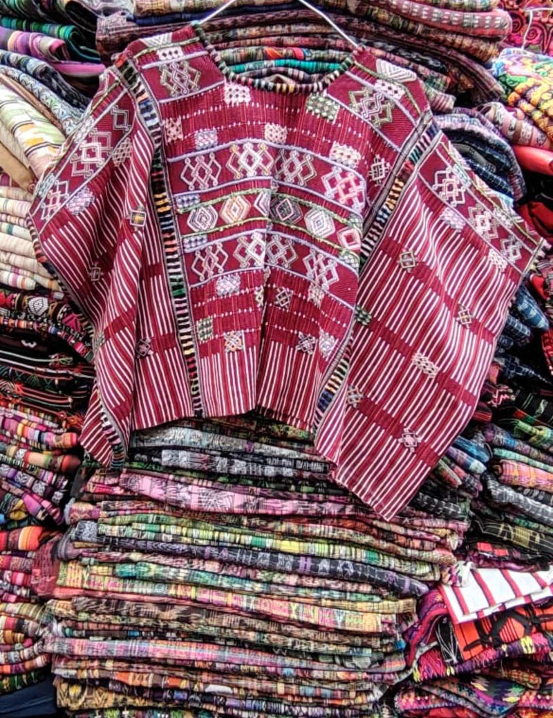 Burgundy Colotenango Huipil #7-416