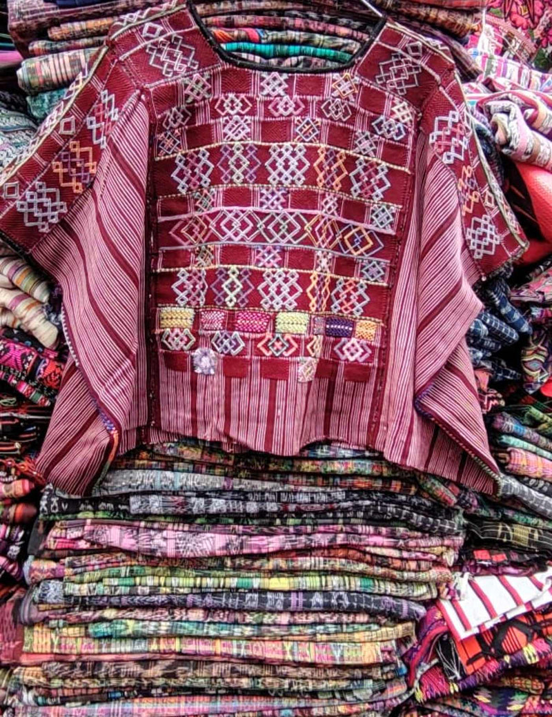 Burgundy Colotenango Huipil #7-418