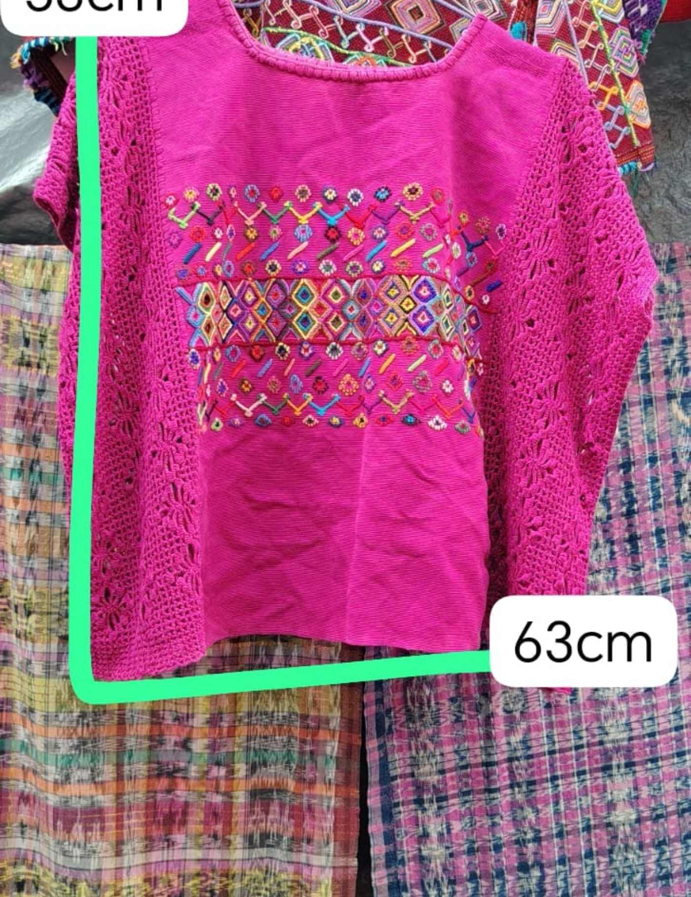 Knitted Fuchsia Colotenango Huipil #7-420