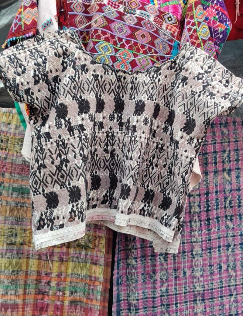 Grey And Black Cobán Huipil #7-470